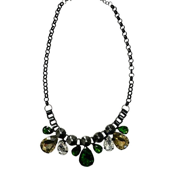 Bejeweled Black Fashion Necklace - Picture 1 of 7